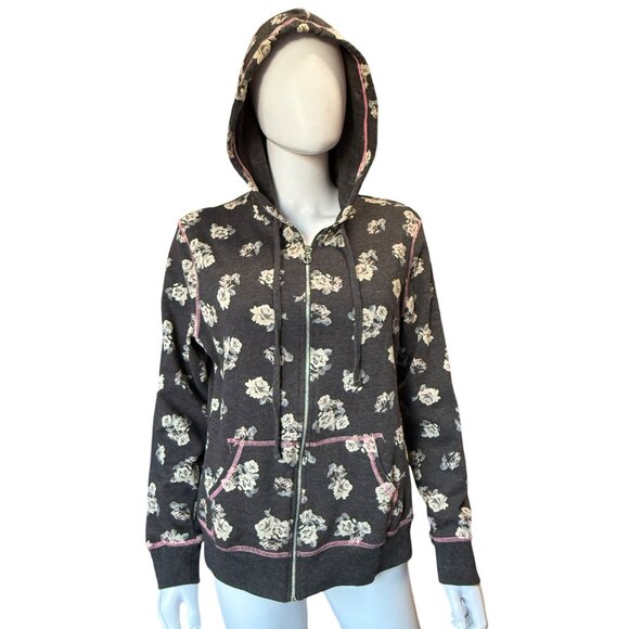 Hard Candy Hooded Zip-Up Sweatshirts Floral & Tie-Dye Prints Women XL(15-17) 2Pk - Picture 3 of 12